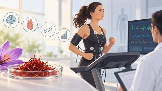 Editorial illustration for What Did a Healthy-Adult Saffron Study Measure During a Lab Stress Test?