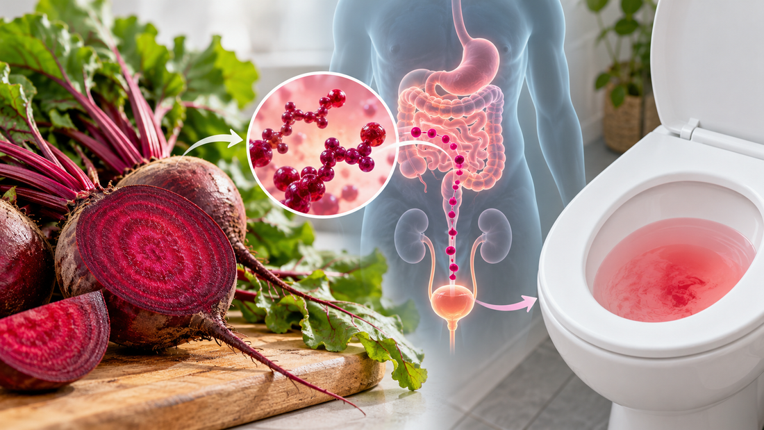 Editorial illustration for Why Can Beets Turn Urine Pink or Red?