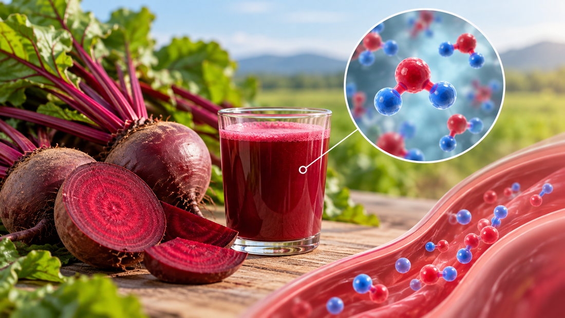 Editorial illustration for How Much Nitrate Is in Beet Juice Products?