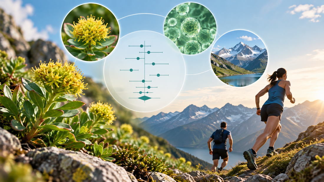 Editorial illustration for Does Rhodiola Rosea Improve Endurance? What a 26-Trial Meta-Analysis Found
