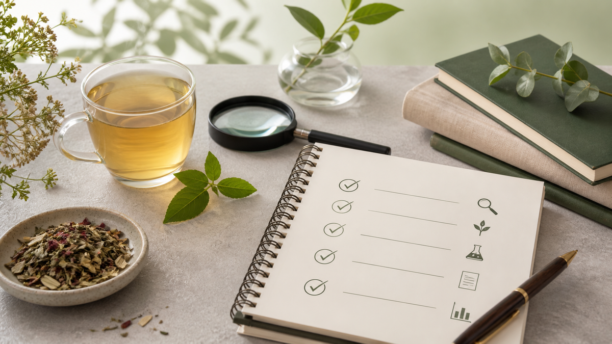 Editorial illustration for Detox Tea Claims: A Checklist for Reading the Evidence