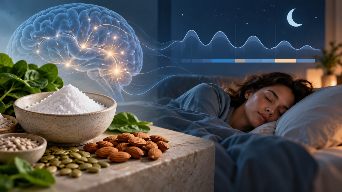 Editorial illustration for Can Magnesium Glycinate Keep You Awake? What Sleep Trials Actually Measured