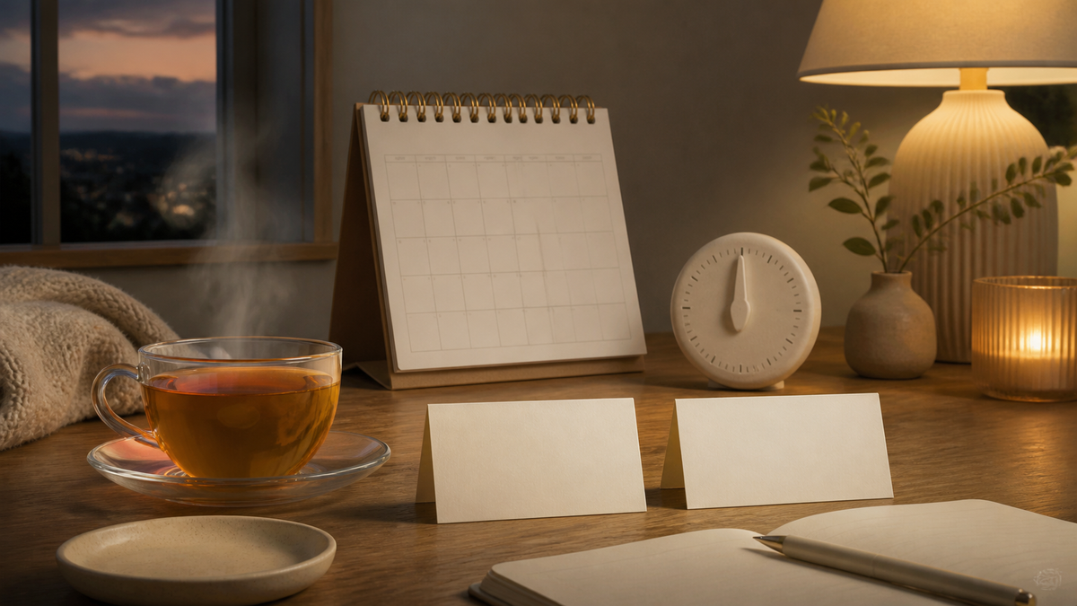 Editorial illustration for Evening Tea Rituals: What Habits Can—and Cannot—Prove
