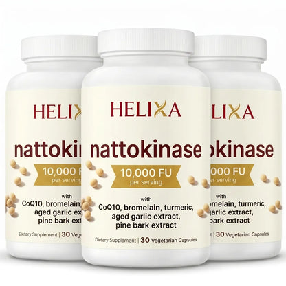 Buy 2 Get 1 Free — three bottles of Helixa Nattokinase