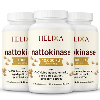 Buy 2 Get 1 Free — three bottles of Helixa Nattokinase