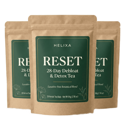 Buy 2 Get 1 Free — three pouches of Helixa Reset