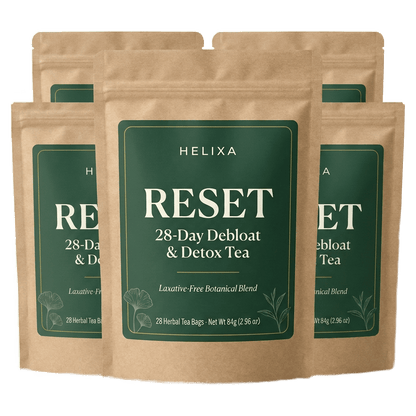 Buy 3 Get 2 Free — five pouches of Helixa Reset